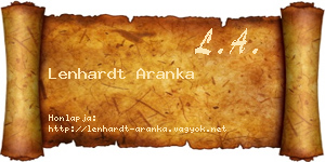 Lenhardt Aranka névjegykártya